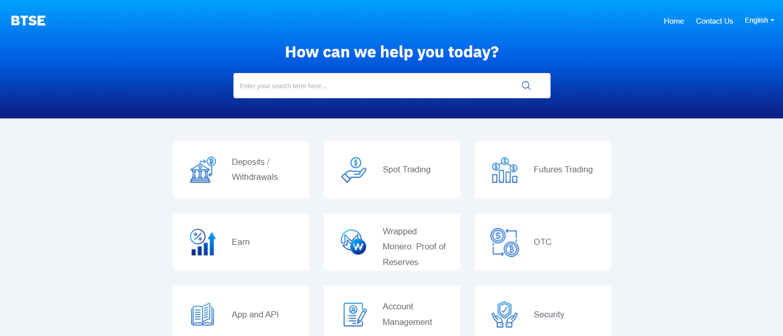 Hvernig á að hafa samband við BTSE þjónustudeild