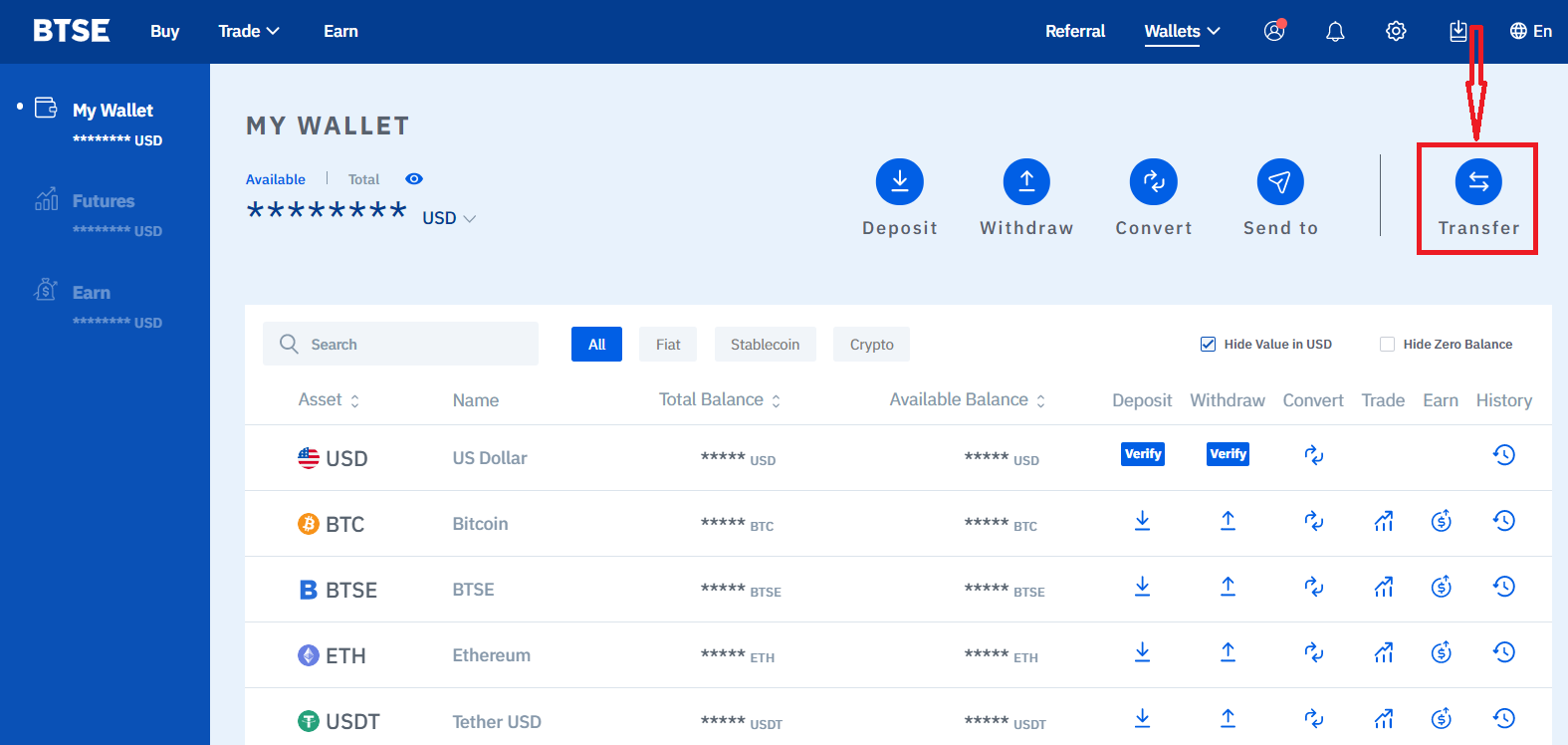 วิธีการฝากและแลกเปลี่ยน Crypto ที่ BTSE วิธีการฝากและแลกเปลี่ยน Crypto ที่ BTSE