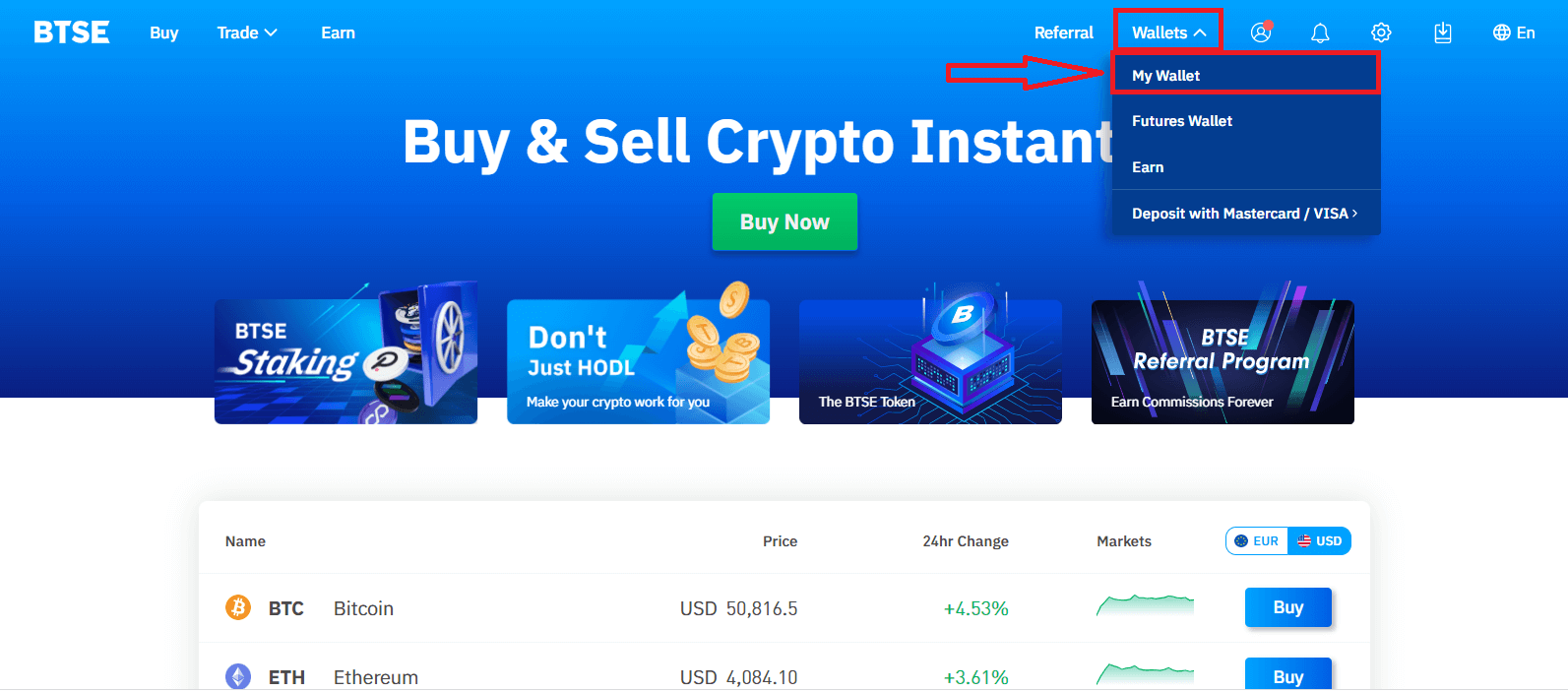 Beginners များအတွက် BTSE တွင် အရောင်းအ၀ယ်ပြုလုပ်နည်း Beginners များအတွက် BTSE တွင် အရောင်းအ၀ယ်ပြုလုပ်နည်း