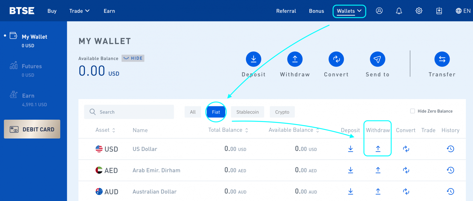 How to Withdraw and make a Deposit in BTSE How to Withdraw and make a Deposit in BTSE