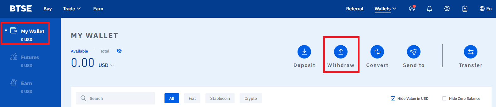 How to Withdraw and make a Deposit in BTSE How to Withdraw and make a Deposit in BTSE