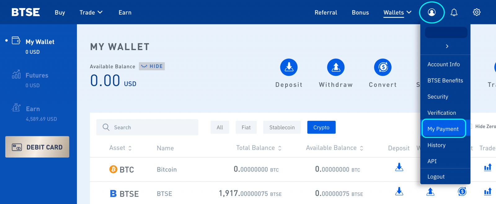 How to Withdraw and make a Deposit in BTSE How to Withdraw and make a Deposit in BTSE